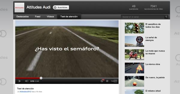 Audi lanza un test en Youtube para prevenir contra la conducción inconsciente
