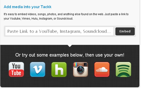 Tackk: para crear contenido multimedia en la web Tackk: para crear contenido multimedia en la web