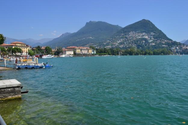 El hermoso lago y ciudad de Lugano