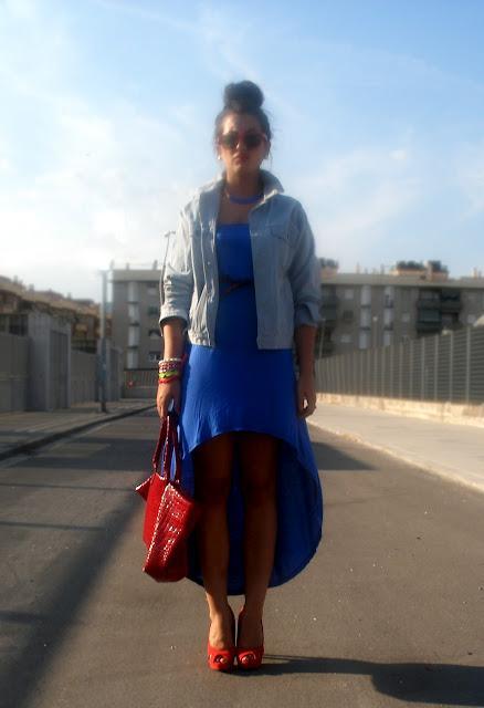 Tail hem dress