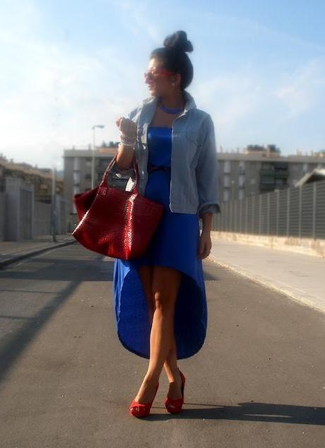 Tail hem dress