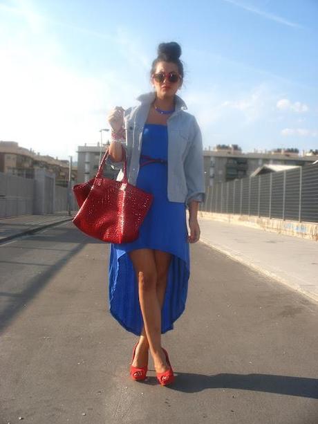 Tail hem dress