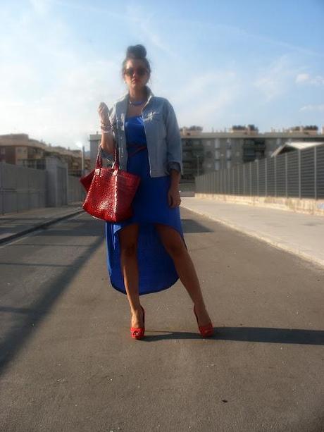 Tail hem dress