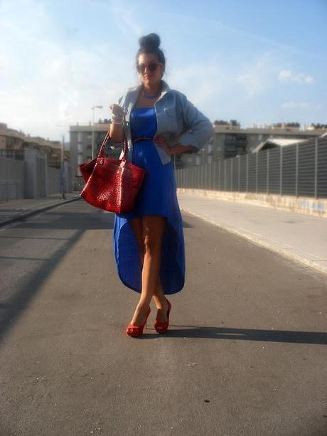 Tail hem dress