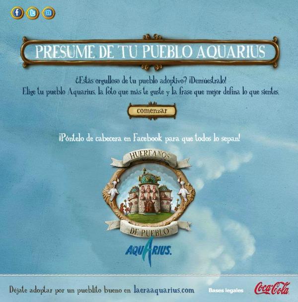 Aquarius lanza una app en Facebook para presumir de pueblo