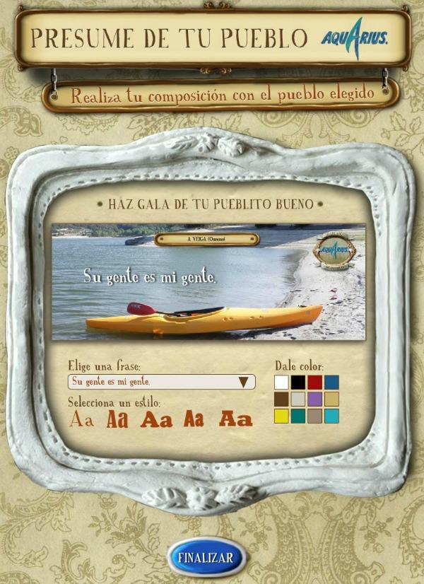 Aquarius lanza una app en Facebook para presumir de pueblo