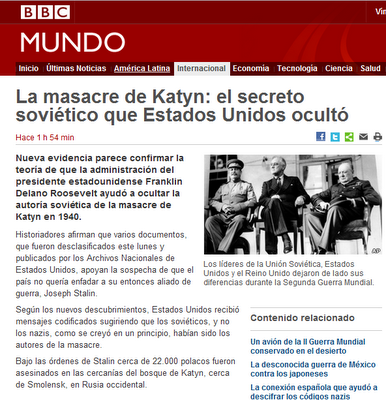 ¿SABÍAN LOS NORTEAMERICANOS QUE LOS SOVIÉTICOS ERAN LOS VERDADEROS AUTORES DE LA MASACRE DE KATYN?