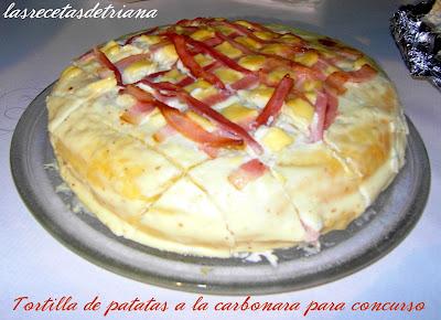 Tortilla de patatas a la carbonara