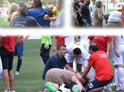 Tavernes-silla: imágenes verguenzas fútbol (portero sale campo para defender madre desplomado ataque ansiedad)