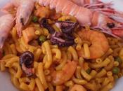 Fideuá pulpo gambas cigalitas malagueñas