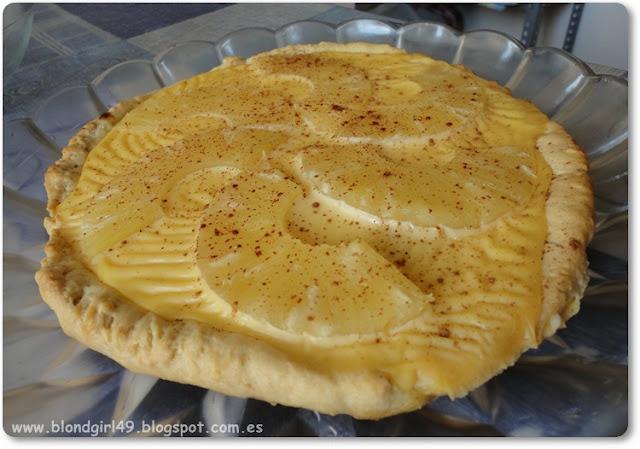 Receta: tarta de natillas y fruta [sencillísima]