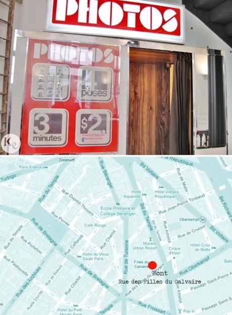 Vintage photo booth. Photoautomat-Bont-Paris