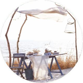 Casas en la costa: paisaje y mar