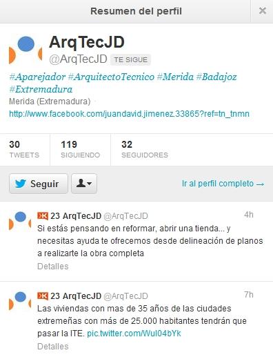 ArquitecturaS (@arquitectonico en Twitter) alcanzó hoy sus primeros 2.500 seguidores (followers)