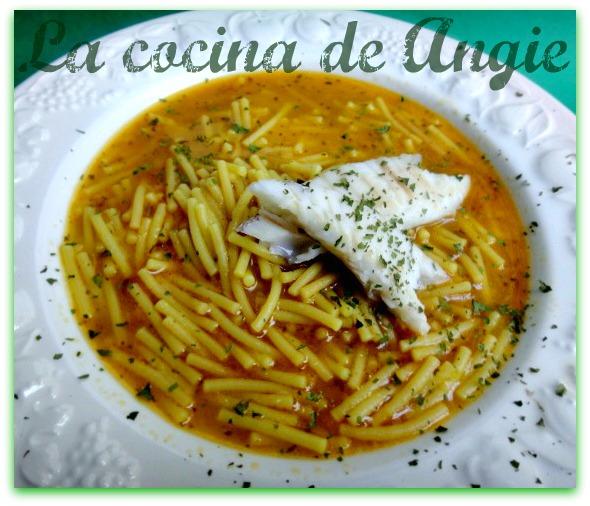 FIDEOS CON LENGUADO