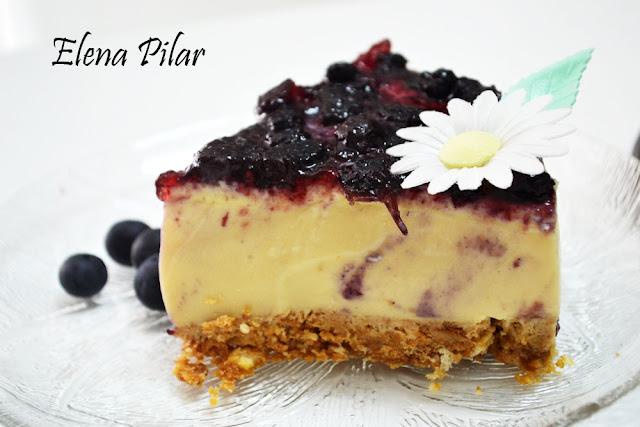 Tarta de Queso Fresco y Arándanos