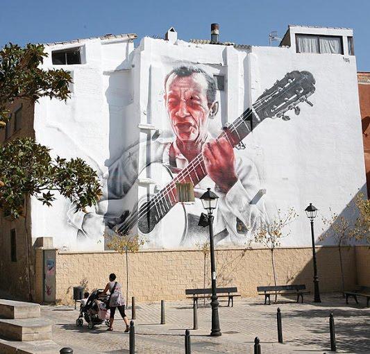 arte callejero guitarra flamenco