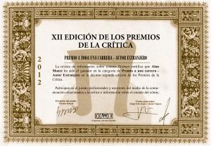 Ganadores XII Premios de la Crítica- 2012
