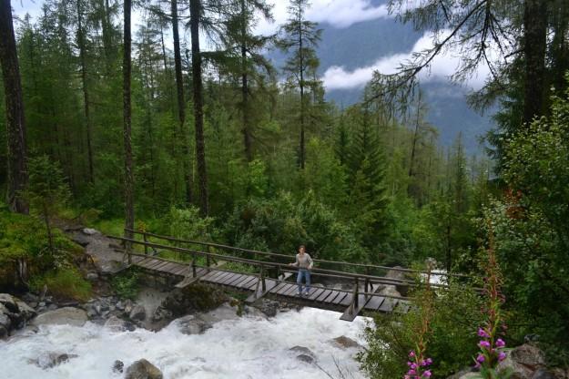 Puentes colgantes, arroyos, montañas, pinos... y Jani!