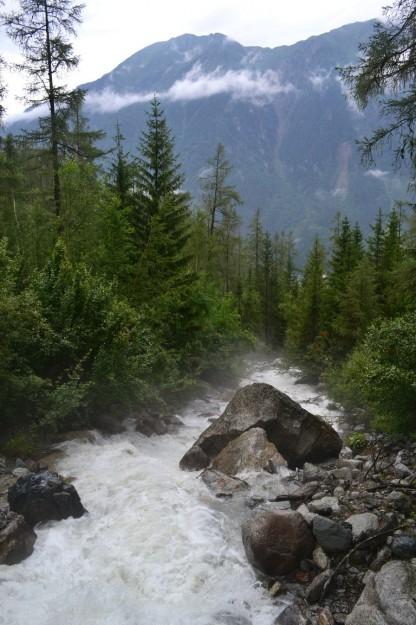 Caudalosos arroyos del Mont Blanc