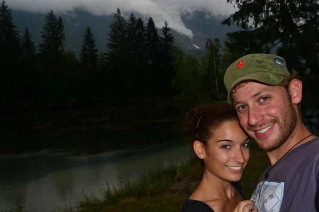 En nuestro lago paradisíaco en Chamonix-Mont-Blanc