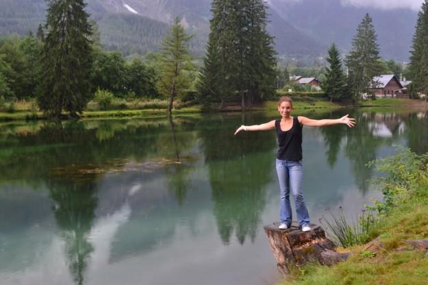 En nuestro lago paradisíaco en Chamonix-Mont-Blanc