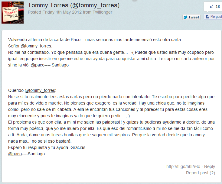 Cómo un músico aprovechó un mensaje de un fan para contestarle de manera creativa