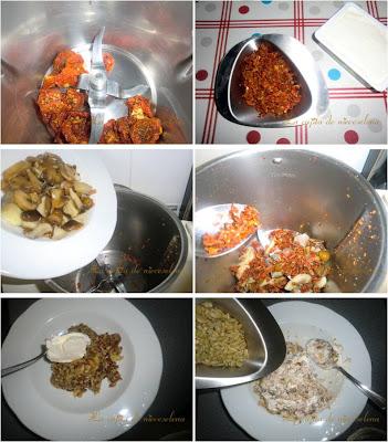 Estrellas de setas, queso y pipas