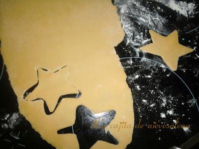 Estrellas de setas, queso y pipas