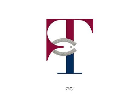 La tipografía de todos los clanes para el abcedario de 