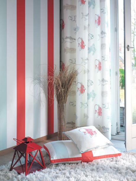 papel-pintado-marinero2 Decorar con estilo marinero