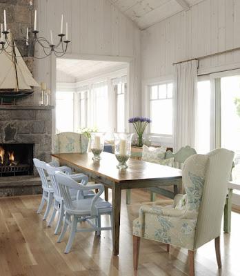 Cabana Rustica en Grises, Azules y Celestes.