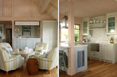 Cabana Rustica en Grises, Azules y Celestes.