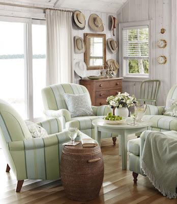 Cabana Rustica en Grises, Azules y Celestes.