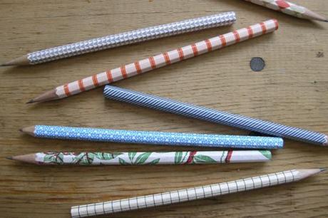 lapiceros forrados con papel 