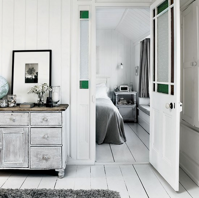 Blanco y Gris Rustico