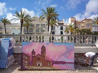 Decoración de chiringuito en la Playa de Sitges