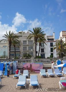 Decoración de chiringuito en la Playa de Sitges
