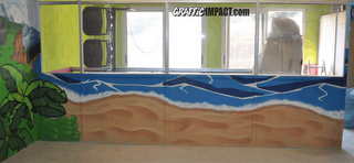 Pirata Party (part 3) mural interior en comedor infantil