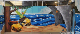 Pirata Party (part 3) mural interior en comedor infantil