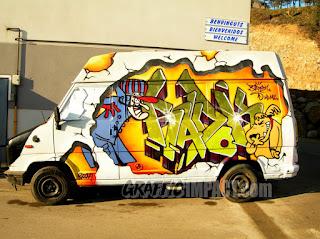 Aerografía y graffiti en camiones y furgonetas