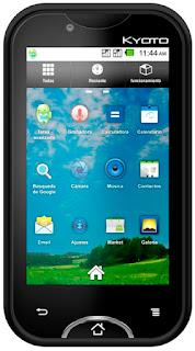 Nuevo celular A600 de Kyoto con sistema operativo Android y pantalla touch