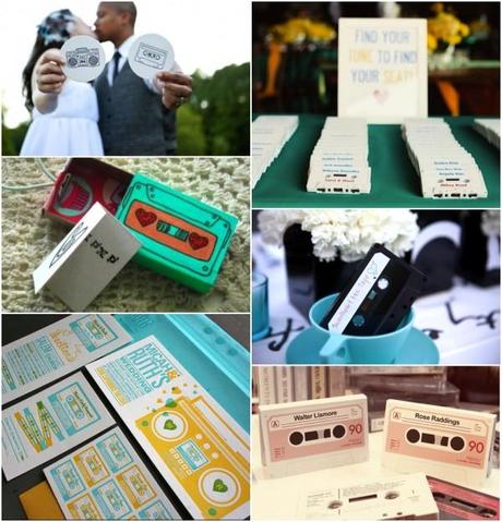 Inspiration. Cassettes in your wedding