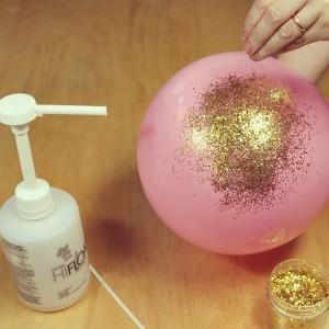 globos con purpurina