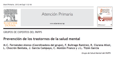 Prevención de los trastornos de la salud mental - Fernández y col.