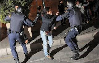 Represión policial en Valencia