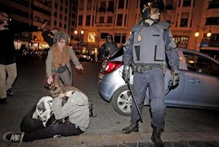 Represión policial en Valencia