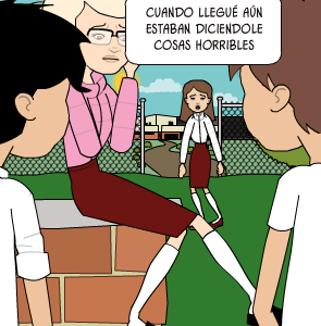 Dibujos; En la Escuela Todos debemos respetarnos!! cuando llegué aún estaban diciendole cosas horribles