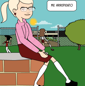 Dibujos; En la Escuela Todos debemos respetarnos!! me arrepiento