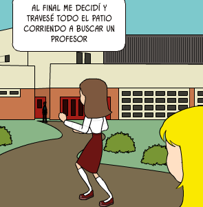 Dibujos; En la Escuela Todos debemos respetarnos!! al final me decidí y travesé todo el patio corriendo a buscar un profesor